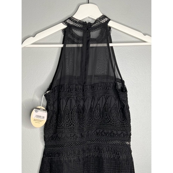NWT Two Sisters Vicky Sleeveless Halter Bodycon Mini Dress Black Women's Small - Picture 7 of 10